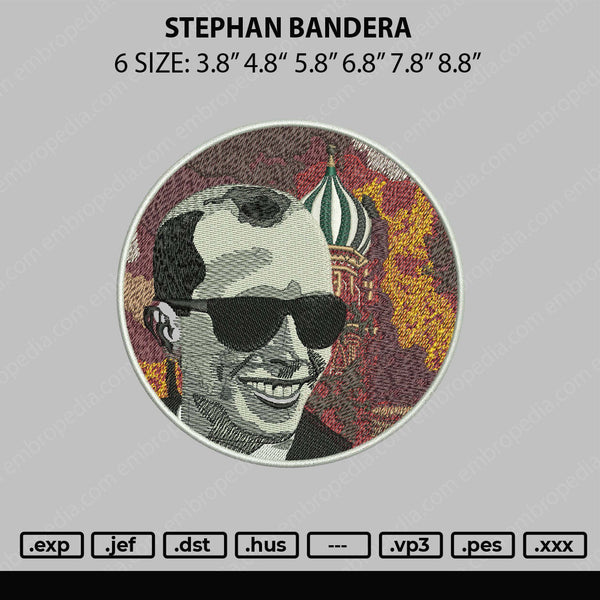 Stephan Bandera V2 Embroidery File 5 sizes