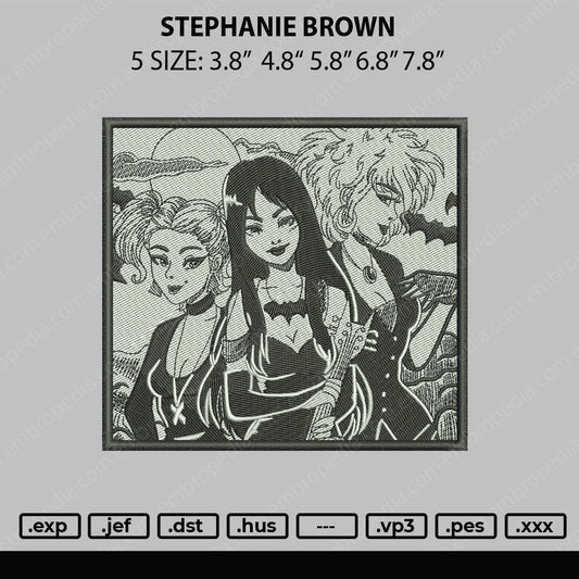 Stephanie Brown Embroidery File 5 sizes