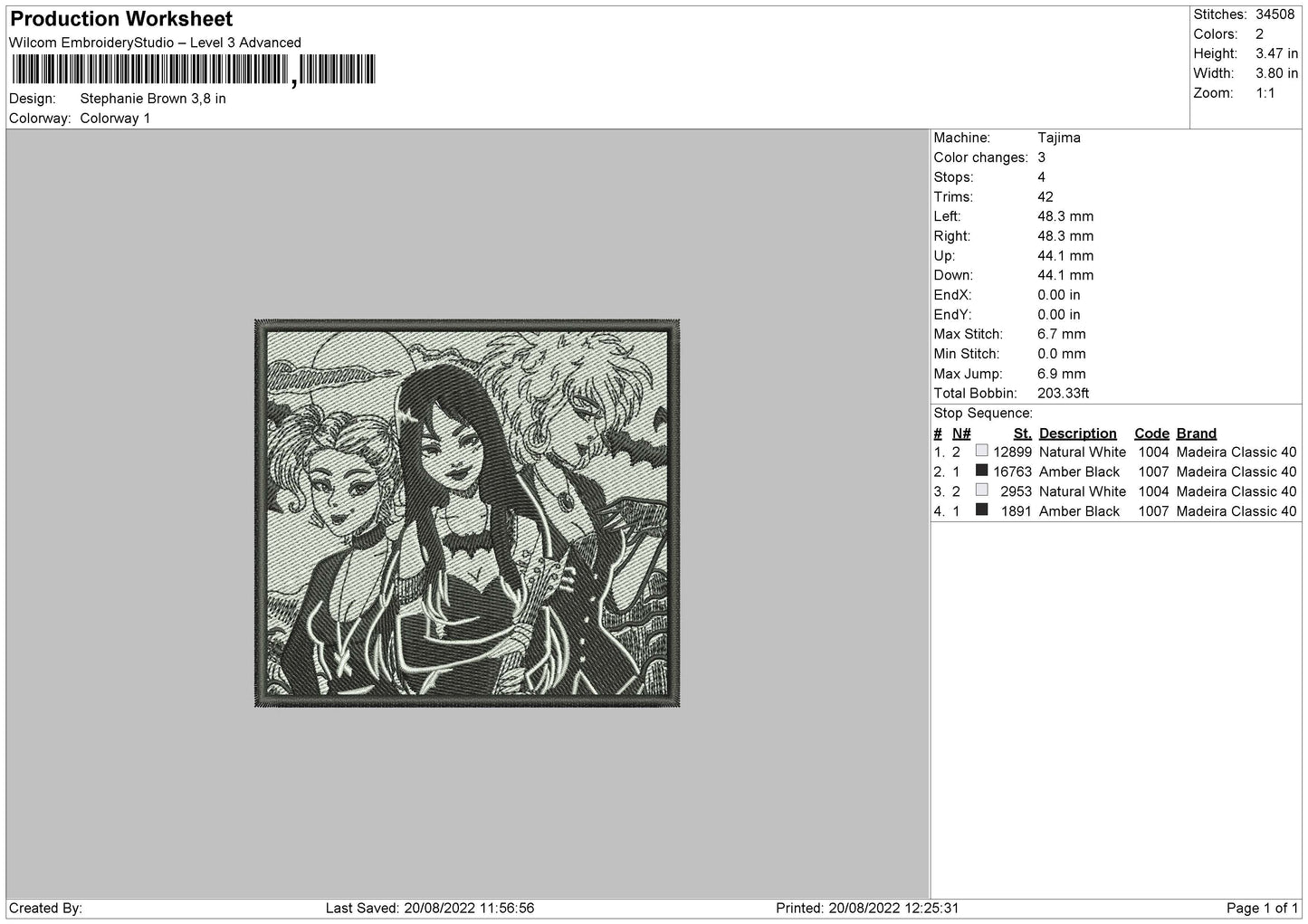 Stephanie Brown Embroidery File 5 sizes