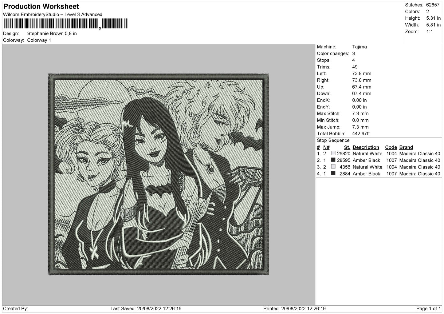 Stephanie Brown Embroidery File 5 sizes
