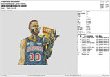 Player 30 Embroidery File 6 sizes