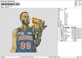 Player 30 Embroidery File 6 sizes