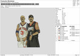Stephon Marbury and Allen Iverson Embroidery File 6 sizes