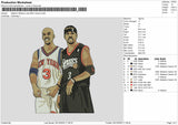 Stephon Marbury and Allen Iverson Embroidery File 6 sizes