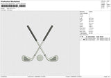 Stick Golf Embroidery File 4 size