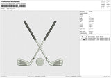 Stick Golf Embroidery File 4 size
