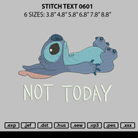 Stitch Text 0601 Embroidery File 6 sizes