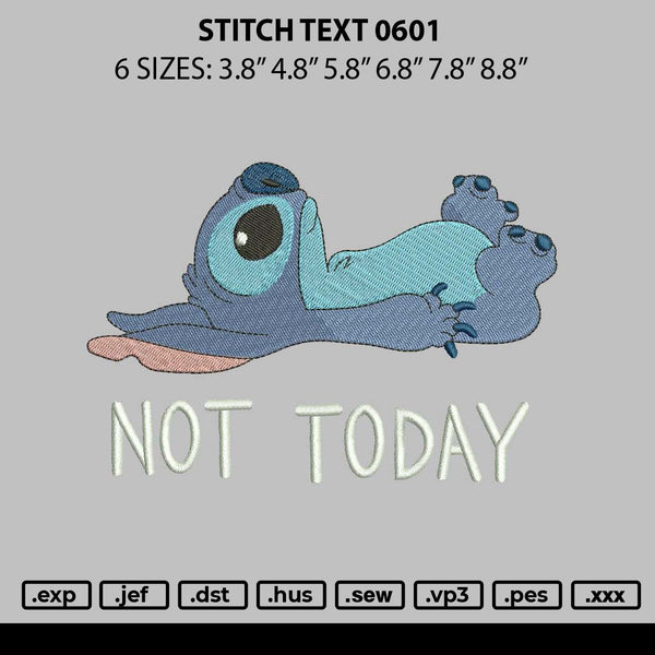 Stitch Text 0601 Embroidery File 6 sizes