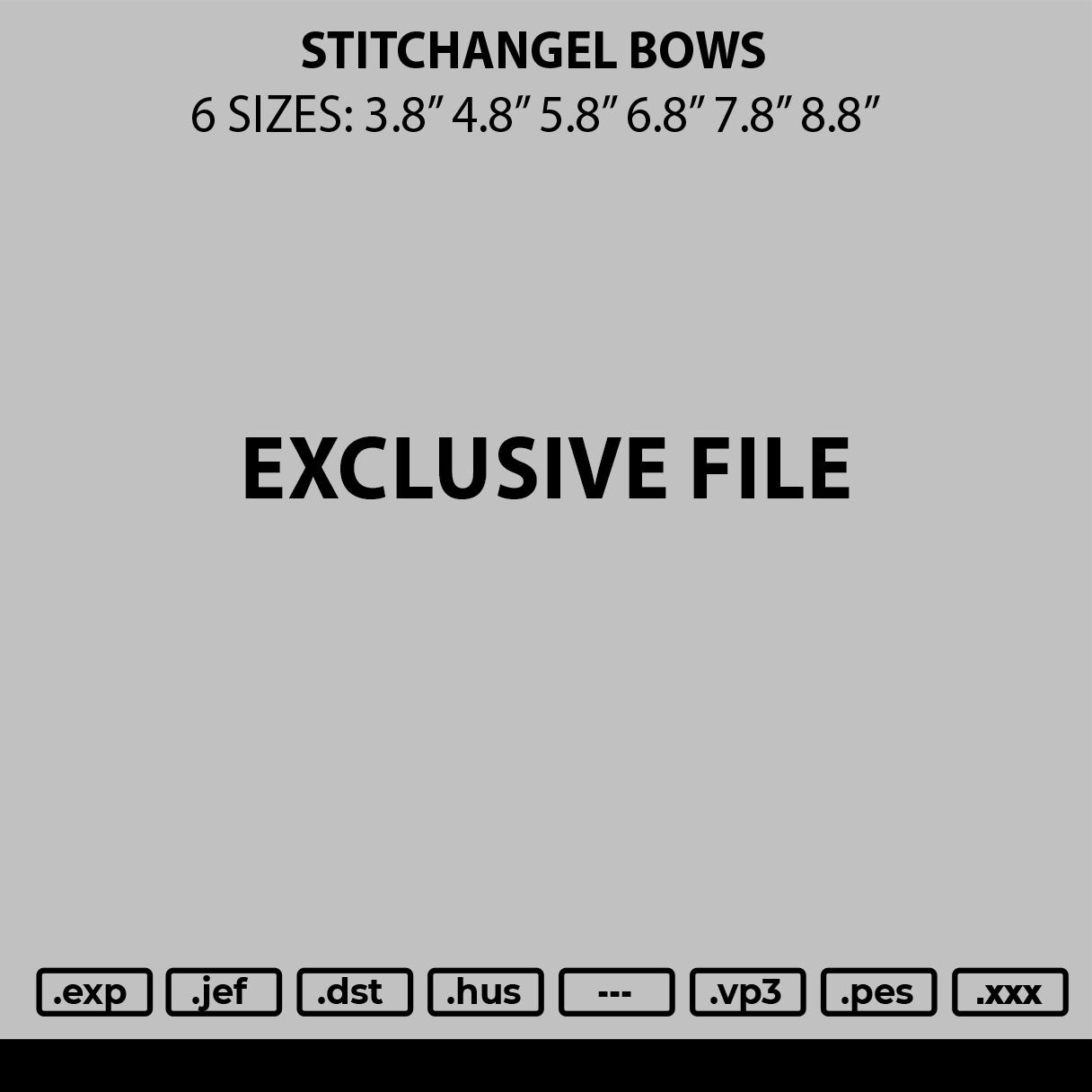 Stitchangel Bows Embroidery File 6 sizes