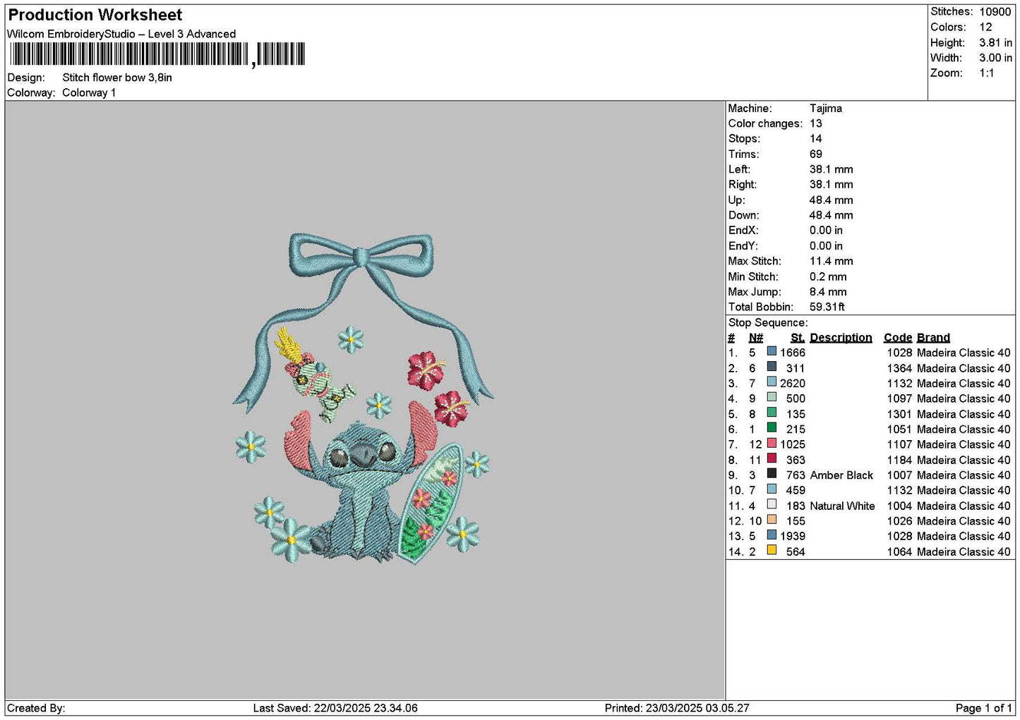 Stitch Flowers 2303 Embroidery File 6 sizes