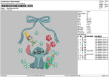 Stitch Flowers 2303 Embroidery File 6 sizes