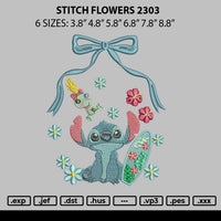 Stitch Flowers 2303 Embroidery File 6 sizes