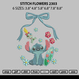 Stitch Flowers 2303 Embroidery File 6 sizes