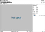 Stolz G Bold Embroidery File 6 sizes