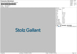 Stolz G Bold Embroidery File 6 sizes
