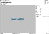 Stolz G Bold Embroidery File 6 sizes