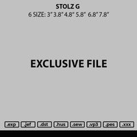 Stolz G Embroidery File 6 sizes