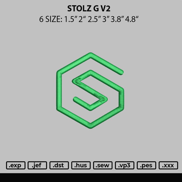 Stolz G V2 Embroidery File 6 sizes