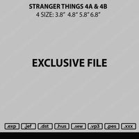 Stranger Things 4a & 4b Embroidery File 4 sizes