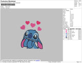 Stitch Heart Embroidery File 5 Size