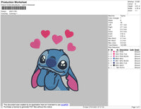Stitch Heart Embroidery File 5 Size