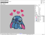 Stitch Heart Embroidery File 5 Size