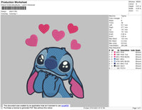 Stitch Heart Embroidery File 5 Size
