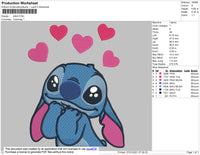 Stitch Heart Embroidery File 5 Size