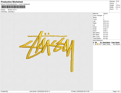 stussy v3 embroidery file