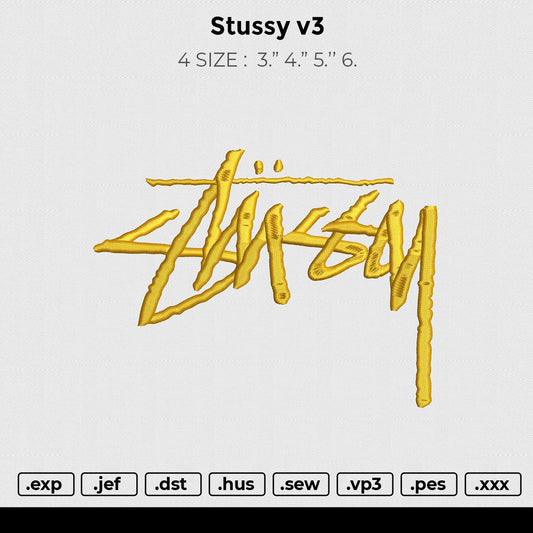 stussy v3 embroidery file