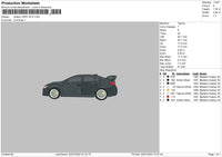 Car 2015 Embroidery File 6 sizes