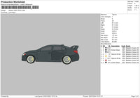 Car 2015 Embroidery File 6 sizes
