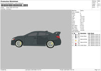 Car 2015 Embroidery File 6 sizes