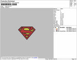 Superman Embroidery File 4 size