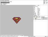 Superman Embroidery File 4 size
