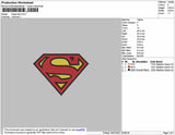 Superman Embroidery File 4 size