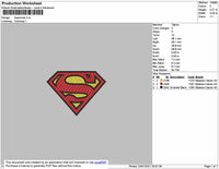 Superman Embroidery File 4 size