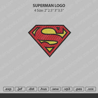 Superman Embroidery File 4 size