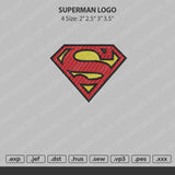 Superman Embroidery File 4 size
