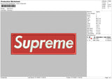 Supreme Text Embroidery File 5 size