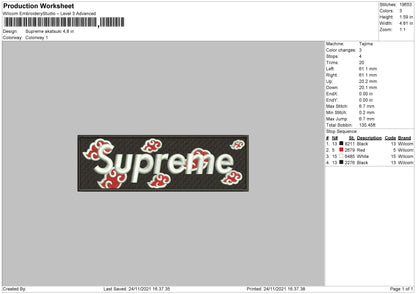 Supreme Akatsuki Embroidery File 4 size