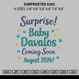 Surprisetext 0202 Embroidery File 6 sizes
