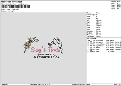 Susystext Embroidery File 6 sizes