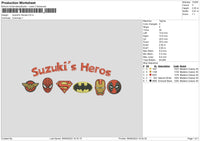 Suzukis H Embroidery File 6 sizes