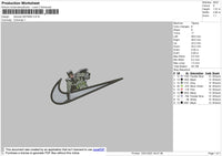 Swoosh Batman Embroidery File 4 size