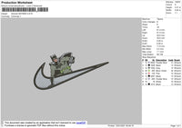 Swoosh Batman Embroidery File 4 size