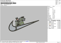 Swoosh Batman Embroidery File 4 size