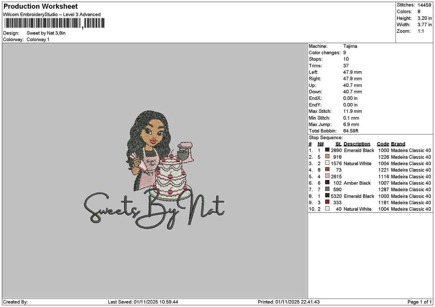 Sweetsbytext Embroidery File 6 sizes