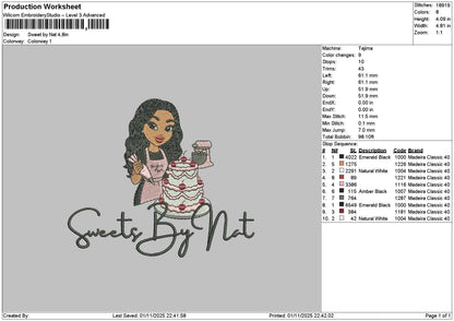 Sweetsbytext Embroidery File 6 sizes