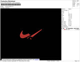 Nike Swoosh Broken Embroidery File 5 Size